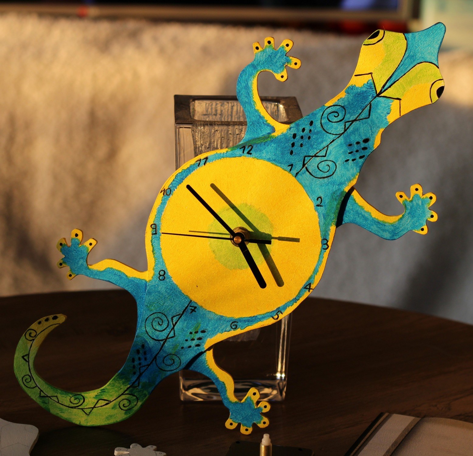 Horloge murale gecko